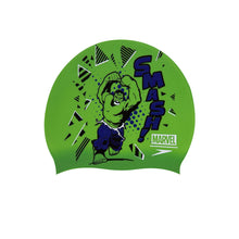 Tải hình ảnh vào trình xem Thư viện, Nón Bơi Trẻ Em Speedo Marvel Junior Slogan Print Cap Hulk