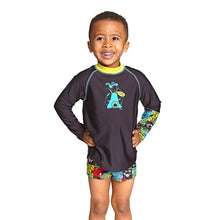 Tải hình ảnh vào trình xem Thư viện, Áo bơi bé trai Zoggs Sci Fi Long Sleeve Zip Suntop
